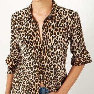Equipment leopard print shirt